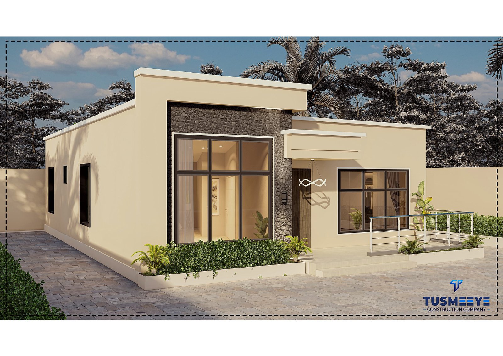 Premium private home exterior with modern architecture and open surroundings